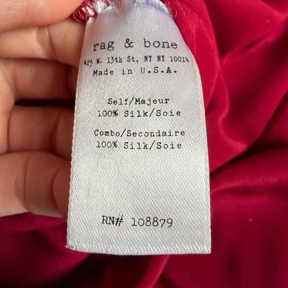 Rag & Bone Dark Red Maxi Skirt - Silk, Bias Cut, Flattering - size 4 - Picture 5 of 16